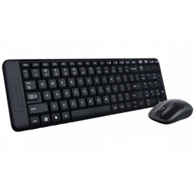 Kit mouse si tastatura Logitech Combo MK220 , Wireless , USB Receiver , Negru foto