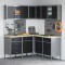 vidaXL Set dulap unelte &amp; panou c&acirc;rlige, 12 piese, negru, MDF &amp; metal