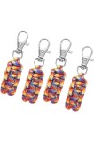 Set de 4 m&acirc;nere Paracord pentru fermoar, breloc cu șnur de 3.1 inch, multicolor