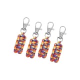 Set de 4 m&acirc;nere Paracord pentru fermoar, breloc cu șnur de 3.1 inch, multicolor