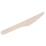 Cutit de unica folosinta, ecologic, lemn, set 100 buc, 16 cm, Magic Home