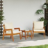 VidaXL Scaun pentru Grădină cu pernă 2 pcs Maro Lemn masiv de acacia