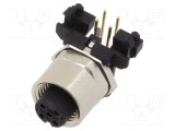 Conector M12 soclu PIN 4 mamă A-DeviceNet/CANopen THT CONEC