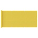 VidaXL Paravan de balcon, galben, 75 x 500 cm, HDPE