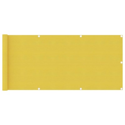 vidaXL Paravan de balcon, galben, 75 x 500 cm, HDPE foto