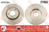 Disc frana RENAULT MEGANE III Cupe (DZ0/1) (2008 - 2016) TRW DF6184
