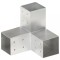 vidaXL Conector de grindă, formă Y, 81 x 81 mm, metal galvanizat 145465