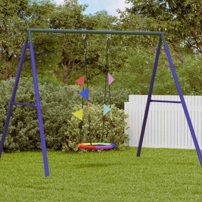 vidaXL Leagăn cu cuib albastru 60 x 60 x 180 cm 42009053 foto