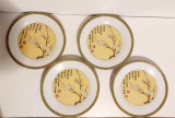 Set 4 Farfurii Portelan Japonez cu Flori Cires Sakura 19cm. Farfurii Portelan Japonez