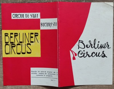 Pliant programul Berliner Circus, Circul de Stat Bucuresti foto
