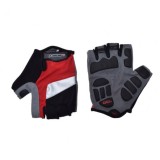 Manusi ciclism adulti, Leoshi, cu gel, culoare negru/rosu/alb, marime L Cod:LSL3025