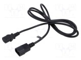 Cablu IEC C13 mamă - IEC C14 tată 1,8m 10A POS