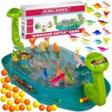 Joc arcade cu dinozauri Dinosaur Battle pentru 2 copii, 2 &icirc;n 1