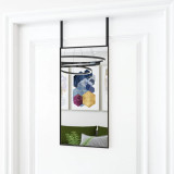 Oglinda pentru usa, negru, 30x60 cm, sticla si aluminiu GartenMobel Dekor