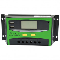 Regulator tensiune pentru panou solar 30A 12V/24V 2X port USB foto