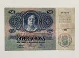 Bancnota AUSTRIA UNGARIA 50 COROANE KRONEN 1914