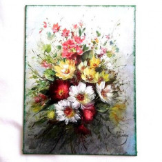 tablou de panza cu buchet de flori de camp 36322