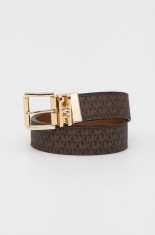 MICHAEL Michael Kors curea de piele cu doua fe?e femei, culoarea maro foto