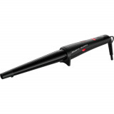 Ondulator de par conic Rowenta Karl Lagerfeld CF324LF0, invelis ceramic, 120-200 &deg;C, manusa de protectie, inel de agatare, negru &amp; rosu