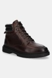 Geox ghete de piele U CALAITA barbati, culoarea maro, U46HBG 000FF C6003