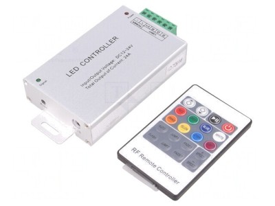 Controler LED RGB cu Iluminare 3 Canale 24A Argintiu foto