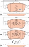 TRW GDB1789 COTEC set placute frana,frana disc