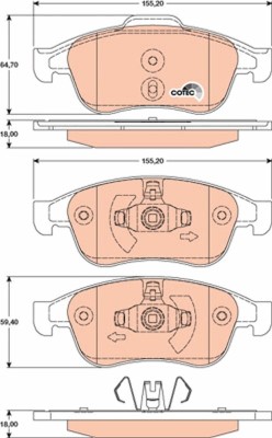TRW GDB1789 COTEC set placute frana,frana disc foto