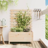 Cumpara ieftin Jardinieră de grădină cu raft, 79x39,5x114 cm, lemn masiv pin