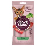 DELICKCIOUS, Recompense cremoase cu ton si aloe pentru pisici, 60g