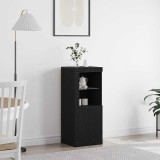 Dulap cu lumini LED, stejar negru, 41x37x100 cm