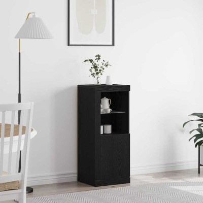 vidaXL Bufet Negru 41 x 37 x 100 cm Lemn compozit 863026 foto