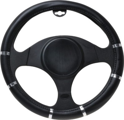 Husa volan Chrome Ring Black, material cauciucat, diametru 37-39cm AutoDrive ProParts foto