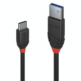 Cablu USB 3.1 tip A la tip C Black Line 3A 1.5m Negru, Lindy L36917