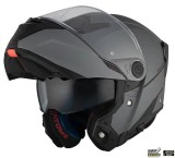 Cumpara ieftin Casca modulabila pentru scuter - motocicleta MT Atom 2 SV A2 titanium mat (ochelari soare integrati) Pinlock Ready &ndash; tip viziera: MT-V-35 S (55/56cm)