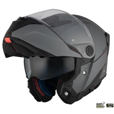 Casca modulabila pentru scuter - motocicleta MT Atom 2 SV A2 titanium mat (ochelari soare integrati) Pinlock Ready &ndash; tip viziera: MT-V-35 XS (53/54cm)