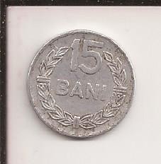 Romania 15 bani 1975 , V7 foto