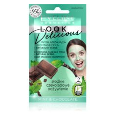 Masca de fata bio calmanta, Eveline Cosmetics, Look Delicious, cu menta si ciocolata, 10 ml