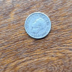 Moneda 10 centi 1947 argint Canada George VI