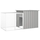 Cumpara ieftin Cotet pentru pasari, gri, 200x91x100 cm, otel galvanizat