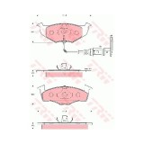 Set placute frana Trw GDB1586, parte montare : Punte fata