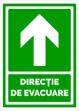 Semn pentru directie cu sageata de evacuare in sus
