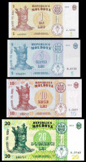 MOLDOVA ? SET ? 1 + 5 + 10 + 20 Lei ? 2015 ? P-21-23 ? UNC ? necirculata foto