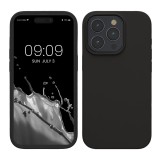Husa Kwmobile pentru Apple iPhone 15 Pro, Negru, Silicon, KWM000020CC019C, Carcasa