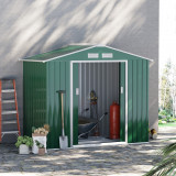 Cumpara ieftin Outsunny Casuta de gradina,spatiu depozitare ustensile, 213x127x185cm, verde