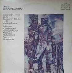 Disc vinil, LP. SINFONIE NR.1 F-MOLL OP.10. SINFONIE NR.2 H-DUR OP.14 AN DEN OKTOBER-DMITRI SCHOSTAKOWITSCH-236575