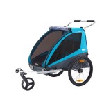 Carucior bicicleta si plimbare Thule Coaster XT, albastru, 45 kg