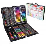 Cumpara ieftin Set pictura si desen pentru copii, 168 piese, creioane, pasteluri, acuarele, carioci si accesorii, trusa depozitare usoara, multicolor