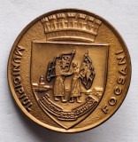 Municipiul FOCSANI ,, Unirea face putere&#039;&#039;, insigna stema - heraldica