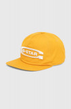 Cumpara ieftin G-Star Raw șapcă de baseball din bumbac culoarea galben, cu imprimeu