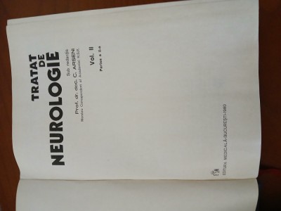 Tratat De Neurologie Volumul 2-C.Arseni. foto